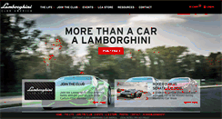 Desktop Screenshot of lamborghiniclubamerica.com