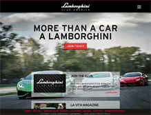 Tablet Screenshot of lamborghiniclubamerica.com